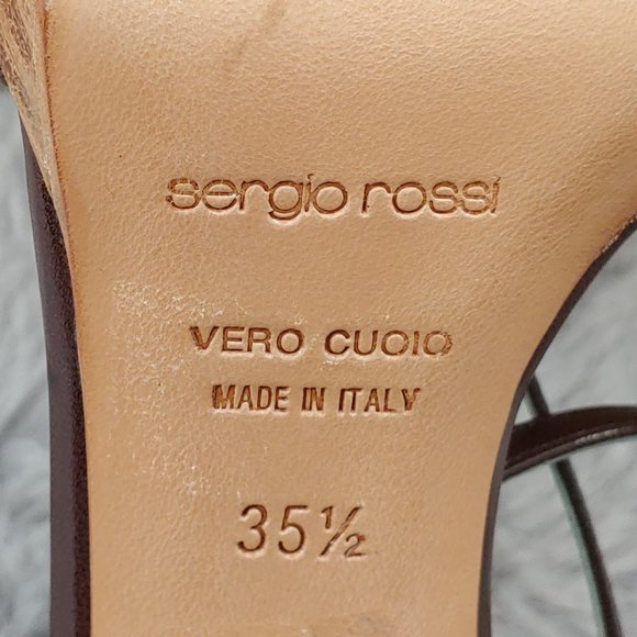 SERGIO ROSSI Platform Leather Heels - Picture 8 of 11